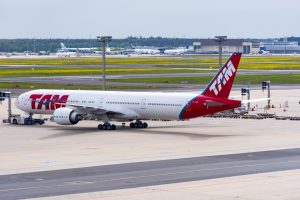 Boeing 777 - 300 TAM Airline in Frankfurt Airport  in Germany